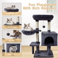 thumbnail image 5 of Cute Cat Tree Kitten Cat Tower for Indoor Cat Condo Sisal Scratching Posts with Jump Platform Cat Furniture Activity Center Play House Smokygrey, 5 of 6