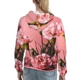 thumbnail image 7 of Lsque Delicate Pink Carnations A Pattern Casual Women's Hoodie,Hooded Sweatshirt with Kangaroo Pocket,Pullover Hoodie with Eye-catching Drawstrings-XX-Large, 7 of 7