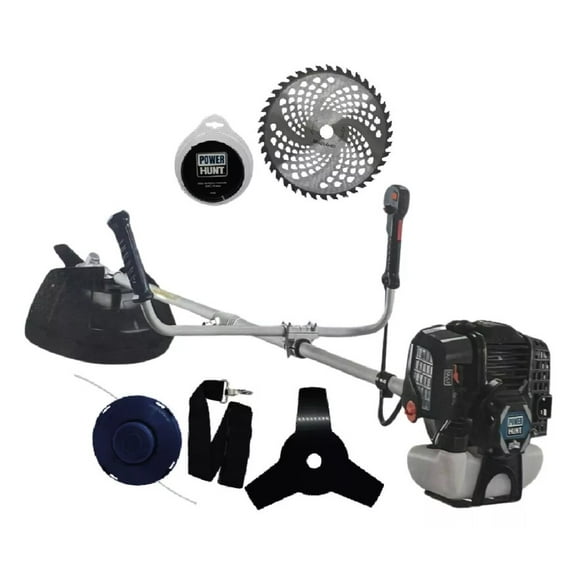Desbrozadora a Gasolina POWER HUNT 52cc 2.5hp Blackwiro C/disco
