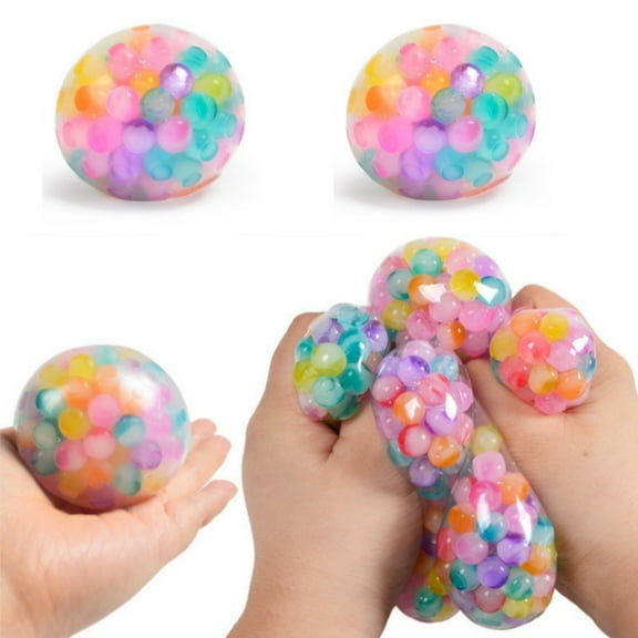 RuWeoMaa Stress Balls Set for Adults,Gumdrop Stress Ball,Squishy Fidget Toys with High Resistance, Colorful Squeeze Balls, Relieve Stress and Anxiety