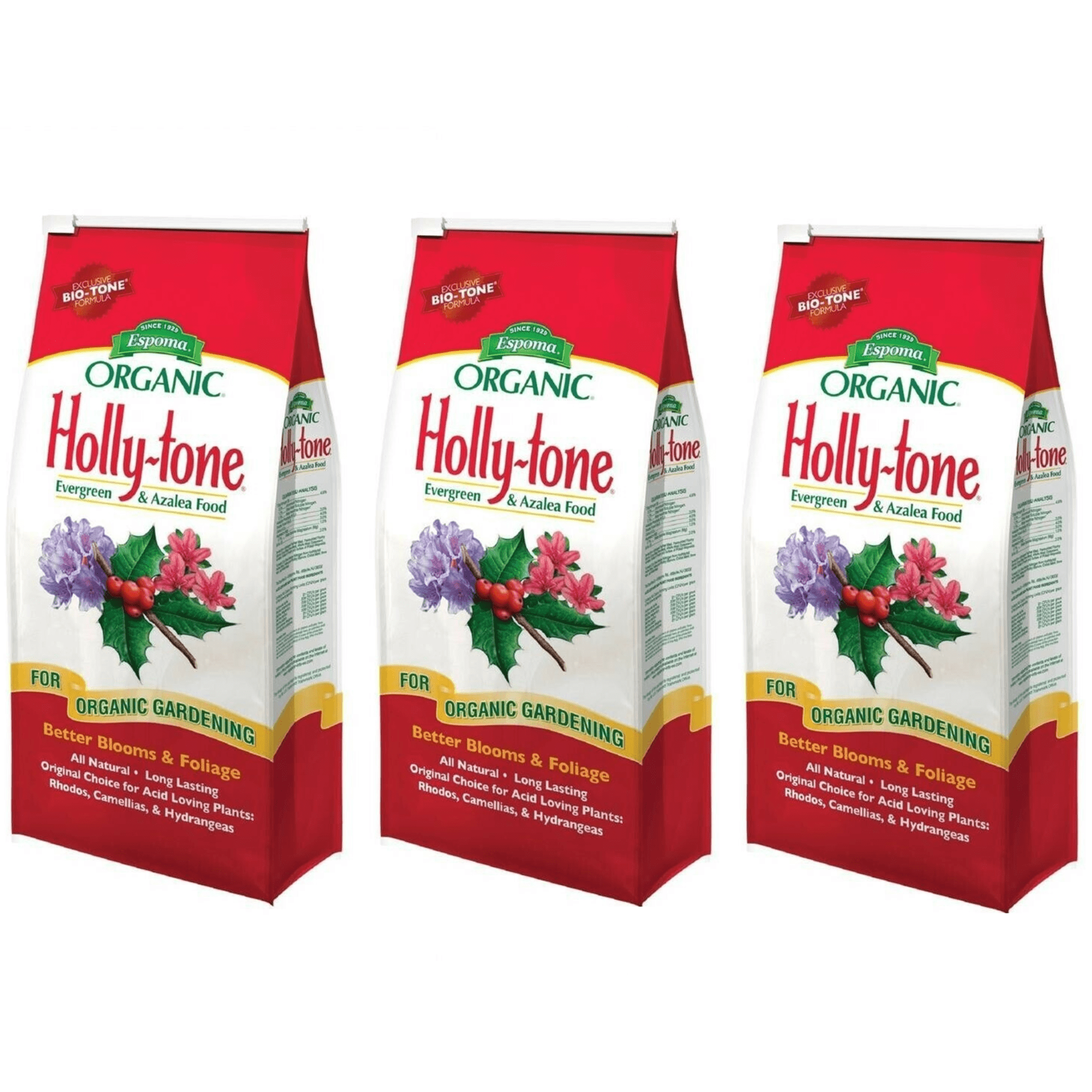 Espoma Organic HollyTone Fertilizer, 18lb Bag, 3 Pack