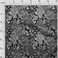 thumbnail image 3 of oneOone Viscose Jersey Black Fabric Asian Paisley Sewing Fabric By The Yard Printed Diy Clothing Sewing Supplies 60 Inch Wide, 3 of 4