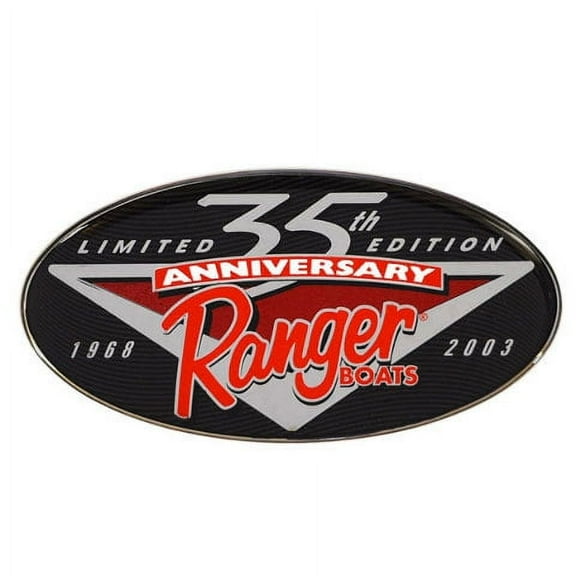 Ranger Boat Raised Decal 7603511 | 35th Anniversary 4 5/8 x 2 3/8 Inch