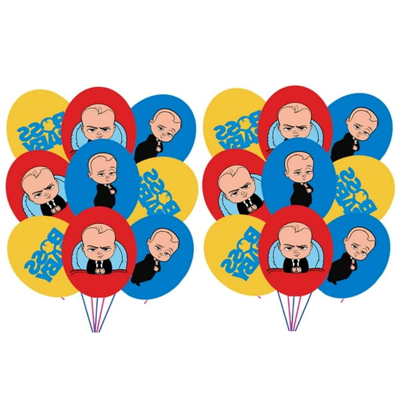 Boss Baby White Boy Cake Topper Cupcake Set Party Supplies Decoration Birthday Decor Kit