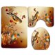 thumbnail image 1 of ABPHQTO Otoño, otoño, hojas, y, aves Juego de alfombras de baño de 3 piezas Alfombra de baño Alfombra de contorno y tapa de inodoro, 1 of 2