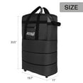34in 3 Layer Expandable Suitcase Bag Collapsible Rolling Wheeled Duffle