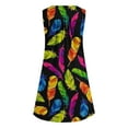 thumbnail image 3 of YUNAFFT 2024 Summer New Women's Sleeveless Round Print Button Pullover Dress Easter St.Parik's Day, 3 of 4
