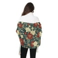 thumbnail image 4 of FORMRS Womens Scarf Winter Soft Long Big Warm Shawls Wrap Tassel Scarves, Christmas Blooms, 4 of 9