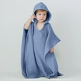 thumbnail image 2 of Frostluinai Hooded Poncho Towel for Toddlers Cotton Linen Lightweight Cover-up Bath Beach Swimsuit Changing Towels 3-10 Years, 2 of 6