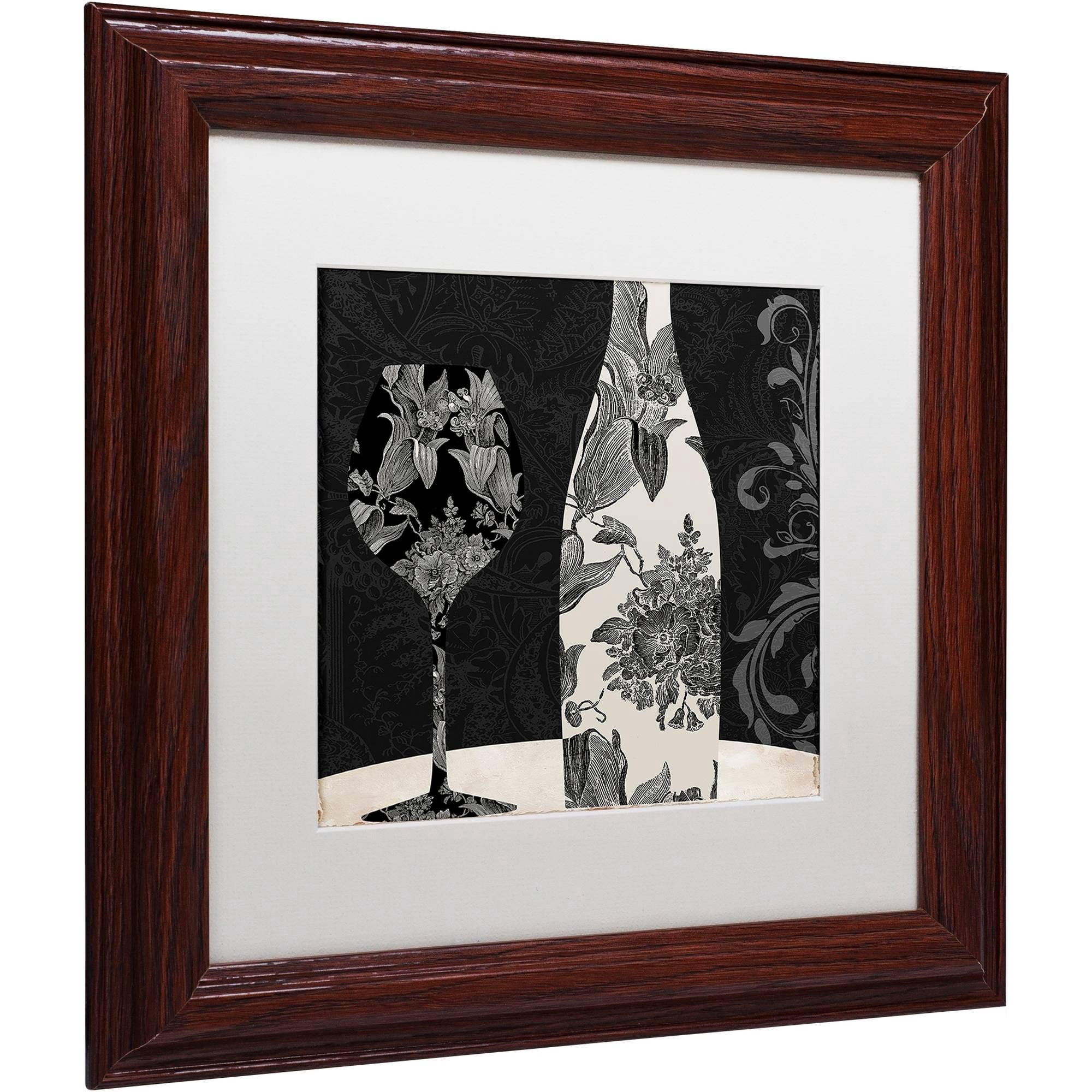 Trademark Fine Art "Vin Elegant I" Canvas Art by Color Bakery White Matte, Wood Frame