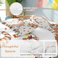 thumbnail image 2 of Thanksgiving Gnome Bedding Duvet Cover Set Full Size 4 Pieces Pumpkin Fall Maple Leaf Autumn Bedding Set with Zipper Closure, 1 Comforter Cover 86x86 Inches 1 Flat Sheet & 2 Pillow Cases, 2 of 7