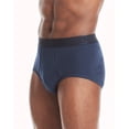 thumbnail image 4 of Hanes Ultimate Pack de Ropa Interior Breve para Hombre, Talle Completo, Algodón Que Absorbe la Humedad, Azul Surtido/blanco, Pack de 7 S, 4 of 5