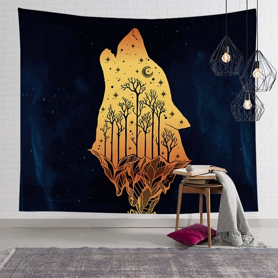 Psychedelic Wall Art Tapestry Sun and Moon Tapestry Mandala Tapestry Chakra Yoga Wall Hanging Tapestry Home Decor