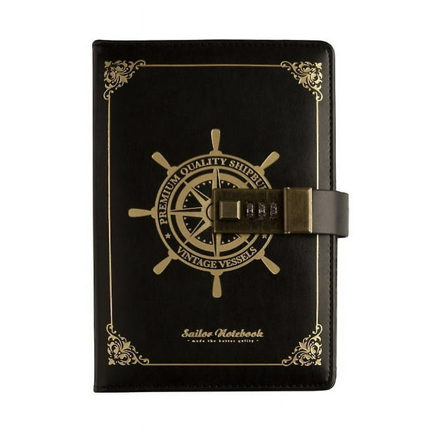 Leather Lock Diary, Vintage Journal With Lock For Women, B6 Diary With Combination Lock Personal Diary Refillable Locking Journal Writing Notebook For