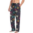 thumbnail image 3 of HPINK-T Men's Pajama Pants Super Soft Dog Paw Print Sleep Lounge Pants Pjs Bottoms with Pockets, 3 of 6
