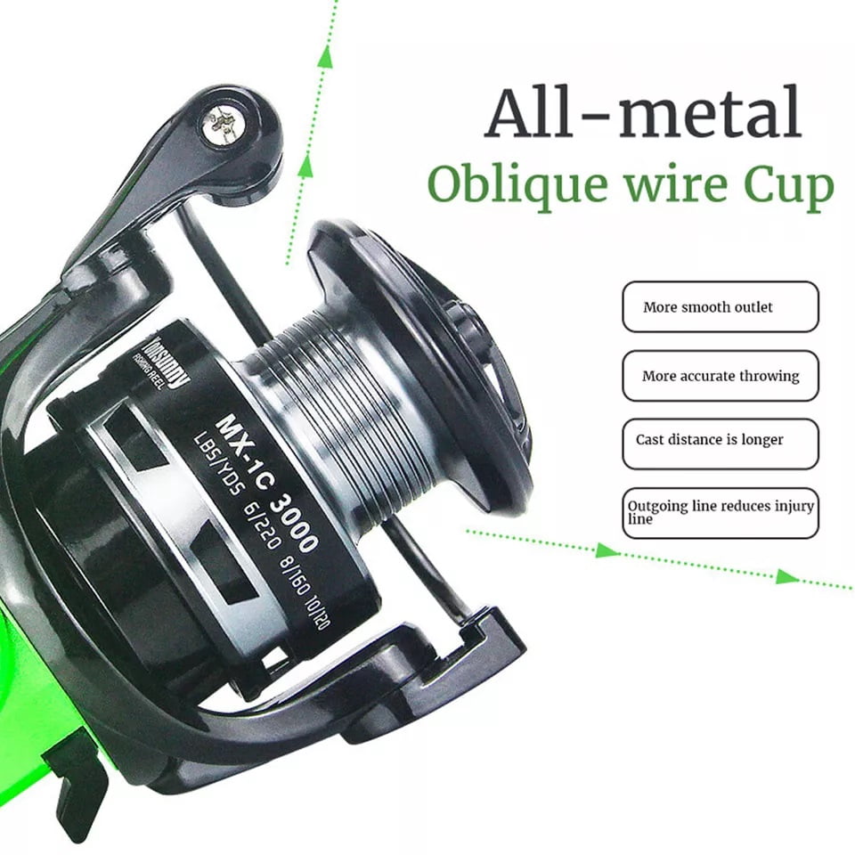 Lightweight Fishing Reel Spinning Reel 6KG Max Drag 5.2:1 Ratio Fishing Access