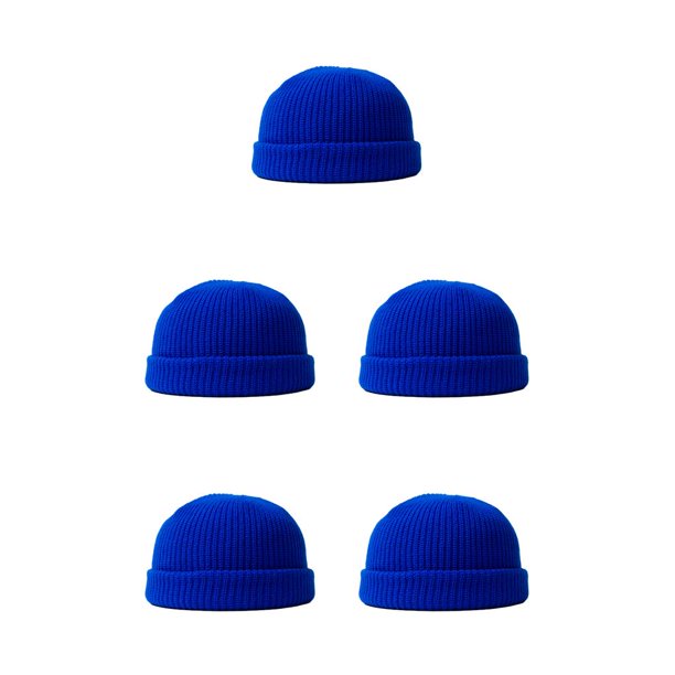 Qarigey Beanie Climbing Surtido de colores A prueba de frío Mantener caliente Gorro de lana Multiusos Durabilidad Enfriamiento Skull Caps Azul Azul 5piezas