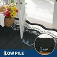 thumbnail image 6 of Hasoo 8' x 10' Area Rug for Living Room Washable Scalloped Non Shedding Neutral Indoor Decor Floral Printed Carpet, Black, 6 of 6