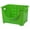 Green, variant on Basicwise Stackable Plastic Storage Bin - Clear Organizer Box for Closet, Pantry, Toys, Office - Sturdy, Cut Out Handles, Easy Access Even When Stacked - 10"W x 11"D x 9"H, Green