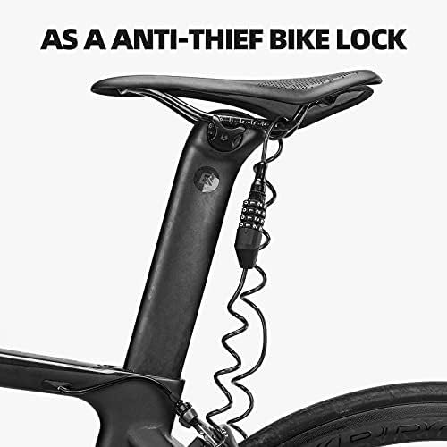 JARTC Motorcycle Helmet Lock Bike Cable Lock Lightweight Combination Small Resettable Bike Wheel Lock for Strollers, Luggage