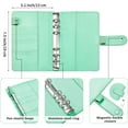thumbnail image 2 of PU Leather Notebook Binder Budget Planner Binder Cover with 12 Pieces Binder Pocket Personal Cash Budget Envelopes System 6 Hole Binder Zipper Folder(Green), 2 of 7