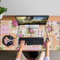 thumbnail image 4 of Long Mouse Pads for Desk,Pioneer Flower Floral Print Pattern Desk Mats on Top Of Desks, Desk Mouse Pad Extra Large with 3mm Non-Slip Base and Stitched Edge for Gaming,Office,Work,Home 47.3"x23.6", 4 of 6