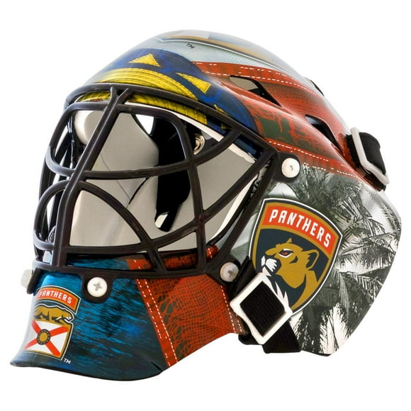 Franklin Sports Panthers NHL Team Logo Mini Hockey Goalie Mask with Case - Collectible Goalie Mask with Official NHL Logos and Colors