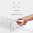 thumbnail image 4 of Freezer Organizer with Adjustable Dividers and Handles for Frozen Food Storage, Clear, 4 of 7