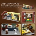 thumbnail image 5 of TERRAMUS Cafe Shop Building Kit with LED Light, 1589 Piece City Street View Building Blocks Set, Coffee House Construction Toy for Ages 12+, 5 of 10