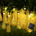 thumbnail image 1 of Guirnalda de luces solares para exterior, guirnalda de luces solares para balcón de 6,5 m con 30 bolas de cristal LED, 8 modos, IP44 resistente al agua, guirnalda de luces solares para jardín,, 1 of 6