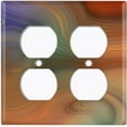 thumbnail image 3 of Metal Light Switch Plate Cover Image of Marble Colorful Swirl Galaxy MAR080, 3 of 13