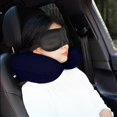 thumbnail image 4 of Almohada Aire Reposacabezas Reposacabezas en Forma U Mini Almohada Inflable para El Cuello (azul Oscuro), 4 of 5