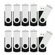 thumbnail image 1 of Juanwe 10 Unidades De 16 Gb A Granel Usb 2.0 Unidad Flash Unidad De Memoria Usb 2.0 Memoria Usb Plegable Con Diseño De Llavero Portátil Pen Drive Negro, 1 of 7