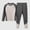 Gray, variant on BRGZLK Girls Thermal Underwear Set Long Sleeve Round Neck Homewear Kids Autumn Clothes Pants Warm Loungewear Set Gray 3-4 Years