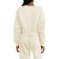 thumbnail image 4 of DOKOTOO Sweatsuits for Women 2 Piece Outfits Oversized Casual V Neck Sweatshirt with Wide Leg Sweatpants Tracksuit Jogger Set, 4 of 8