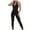 Black, variant on Womens Jumpsuit Yoga Pants Women's One-piece Sport Jumpsuit Running Fitness Workout Tight Pants