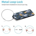 thumbnail image 2 of Square 2Pack PU Leather Bird Chinese Style Cruise Luggage Tag with Privacy Cover and Stainless Steel Ring - Suitable for Travel Handbags Backpacks Luggage Tags, 2 of 6