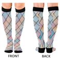 thumbnail image 4 of FORMRS Womens Knee High Socks Casual Long Thick Travel Daily Wear, 1 Pair, Orange Art Pattern, 4 of 6