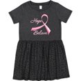 thumbnail image 3 of Inktastic Hope Believe Breast Cancer Ribbon Girls Toddler Dress, 3 of 5