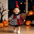 thumbnail image 2 of Bigetiay Baby Girl Halloween Outfit Clown Dress Outfit Jumpsuit Hat Patchwork Bodysuit Party Dress, Size 6-9 Months, 2 of 4