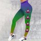 thumbnail image 1 of MKLEKYY Leggings push up para mujer, pantalones de yoga deportivos informales con estampado de plumas de carnaval para mujer, leggings de moda, 1 of 3