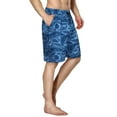 thumbnail image 6 of Charmo Men's High Waisted Swim Trunks Drawstring Board Shorts Quick Dry Bathing Suits Summer Beach Shorts with Pockets, 6 of 9