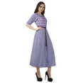 thumbnail image 3 of Moomaya Robe Midi Imprimée pour Femmes Manches Courtes Décontractée pour le Travail, 3 of 4