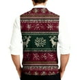 thumbnail image 4 of Dwelliawo Christmas Men's Sweater Vest Casual Knit Ribbed Pullovers Sweater Formal Sleeveless Xmas V Neck Sweaters Fashion Cable Fall Winter Vest Top Dark Green 4XL, 4 of 7