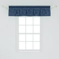 thumbnail image 2 of Ambesonne Art Blue Valance Pack of 2, Overlapping Square Forms, 54"X12", Indigo, 2 of 4