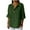 Army Green, variant on BiZtdJrK Women's Button Down V Neck Shirts with Chest Pocket 3/4 Sleeve Cotton Linen Blouse Loose Breathable Lounge Summer Tops White L