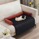thumbnail image 1 of Velvet Medium Pet Couch Sofa Bed, Slip Resistant, Waterproof, With 3-sides Cushions, Couch Protectors, Furniture Covers For Pets, Dogs, Cats, 1 of 2
