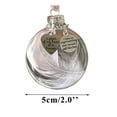 thumbnail image 3 of 2024 Personalized Clear Christmas Memorial Ornament Feather Ball, A Piece of My Heart is in Heaven,Christmas Tree Remembrance Hanging Pendant 5cm, 3 of 4