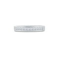 thumbnail image 2 of 14kt White Gold Womens Princess Diamond Wedding Band 1/2 Cttw, 2 of 4