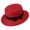 Red, variant on Women's Straw Boater Sun Hats, Flat Top Wide Brim Sun Hat with Black Bow Ribbon, Foldable Beach Hat for Daily Outdoor